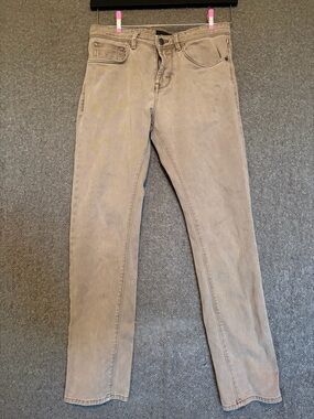Massimo Dutti Beige Slim Fit Jeans